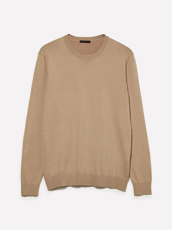 Camel crew neck sweater - men's crew neck sweaters - Camel | Sisley image number 1